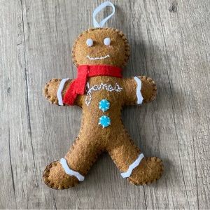 Handmade Personalized Gingerbread Ornament
